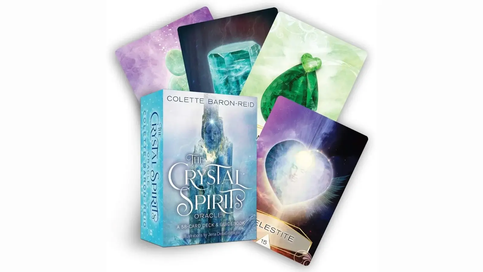 A Pic Representing the Deck and the Cards of Colette Baron-Reid's Crystal Spirits Cards