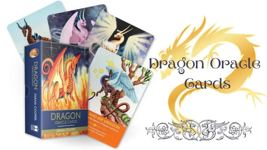 A pic representing the Deck and the Cards of Dragon Oracle Cards