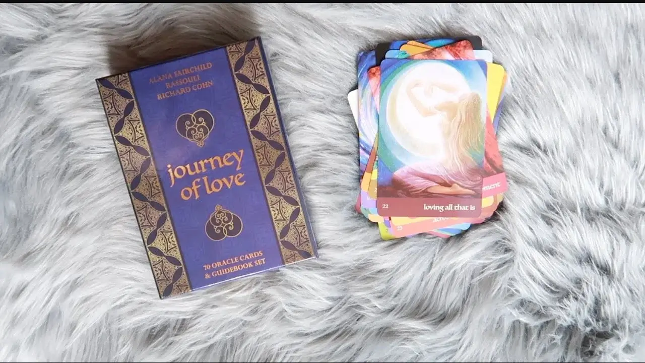 A pic Representing the Deck and the Cards of Journey of Love Oracle Cards