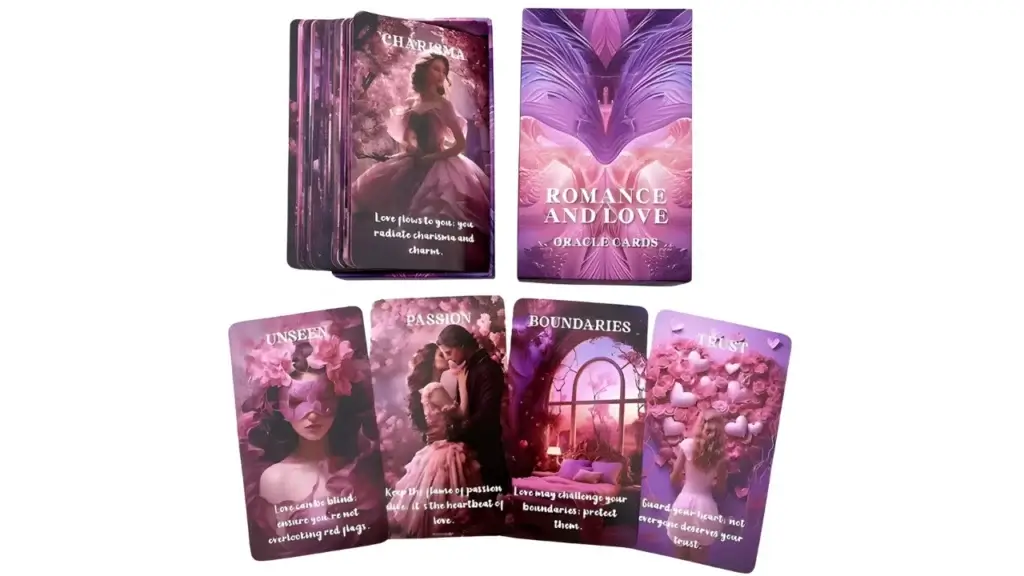 A pic Representing the Deck and the Cards of Love Oracle Cards