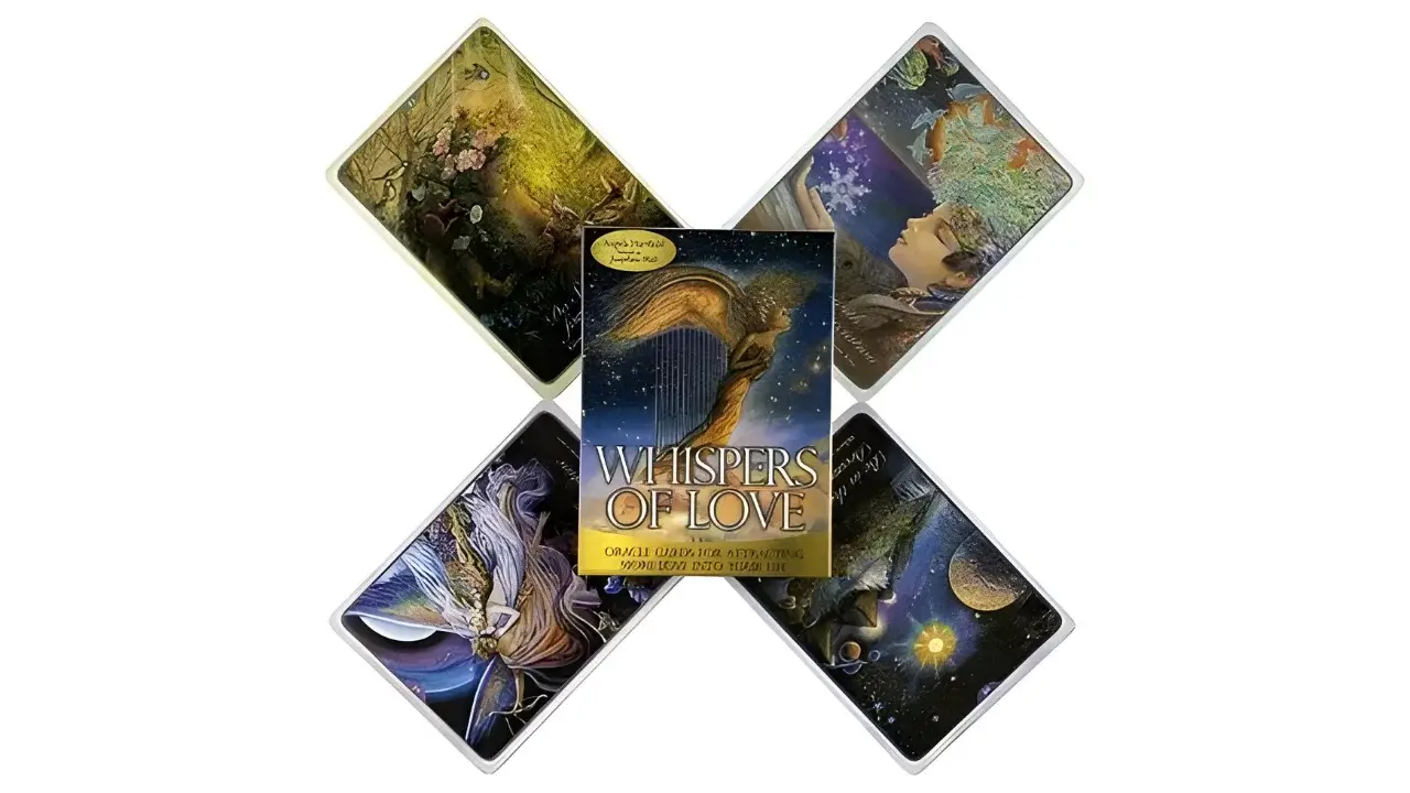 A pic Representing the Deck of Whispers of Love Oracle Cards