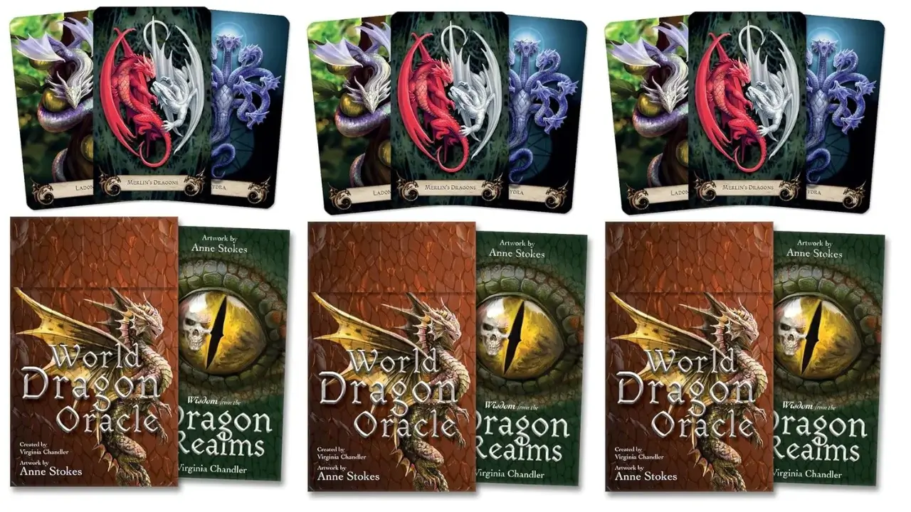 A pic Representing the Cards of World Dragon Oracle 