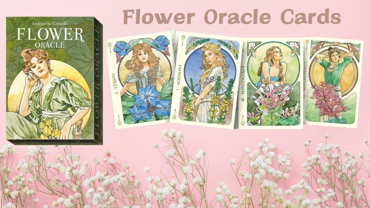 A pic Representing the Deck and the Cards of Batch Flower Oracle