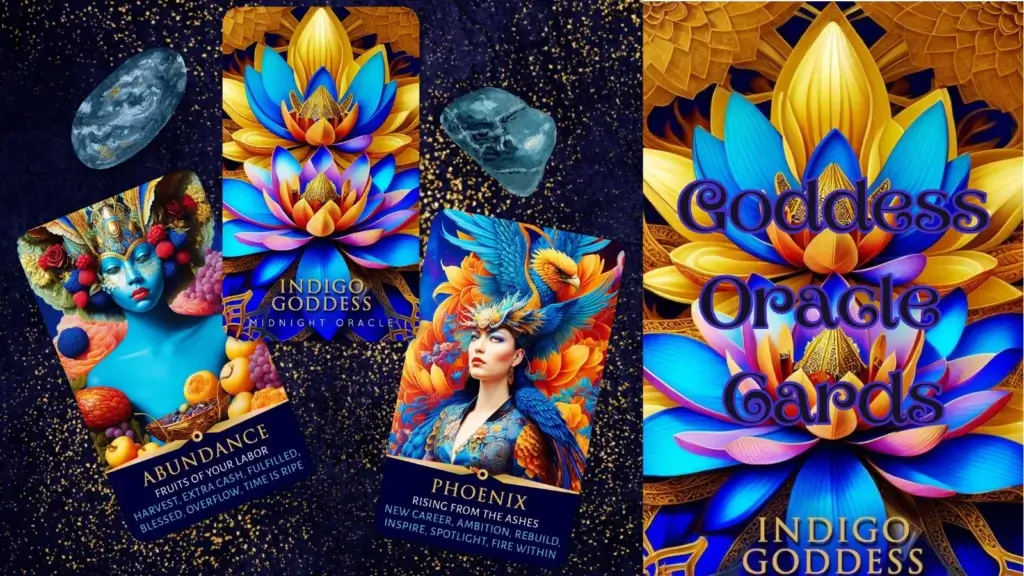 A pic representing the Indigo Goddess Oracle Cards