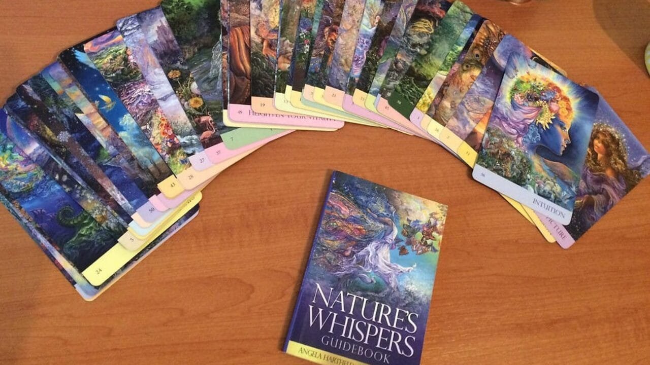 A pic representing the Deck and the Cards of Whispers of Nature Oracle