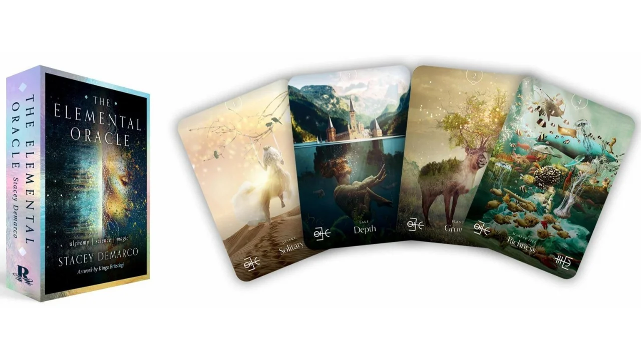 A pic representing beautifully the deck and the cards of The Elemental Oracle 