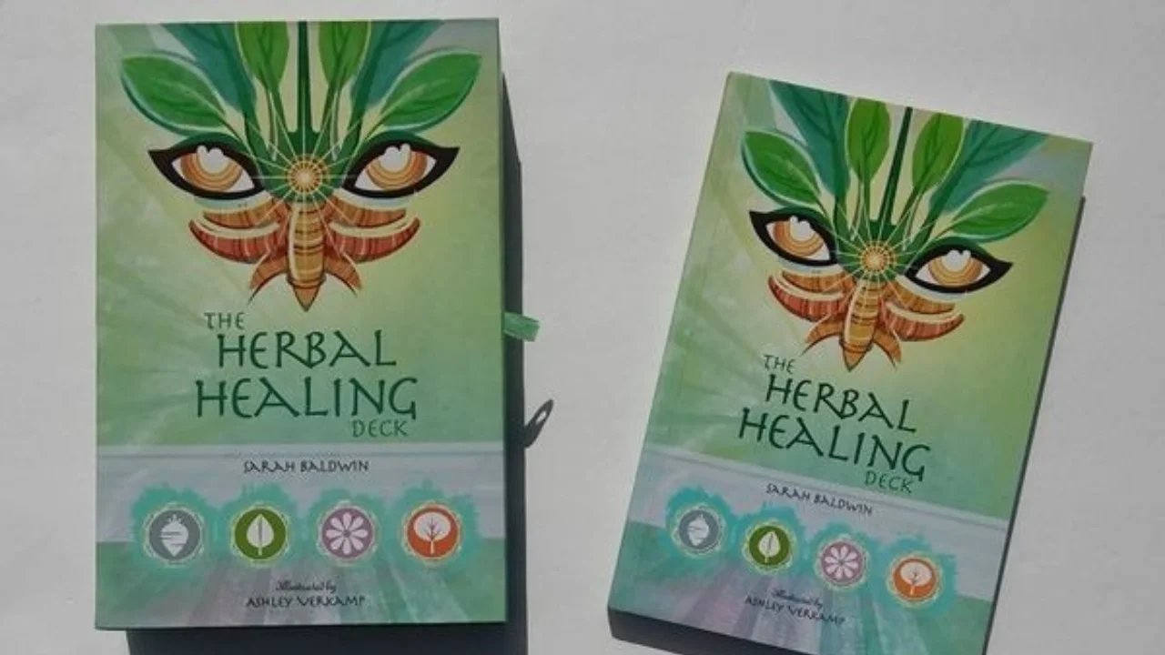 A pic representing the Deck and the First card of herbal Healing deck